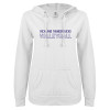 Thumbnail image for  ENZA Womens White V Notch Raw Edge Fleece Hoodie