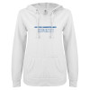 Thumbnail image for  ENZA Womens White V Notch Raw Edge Fleece Hoodie