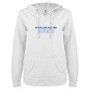 Thumbnail image for  ENZA Womens White V Notch Raw Edge Fleece Hoodie