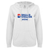 Thumbnail image for  ENZA Womens White V Notch Raw Edge Fleece Hoodie