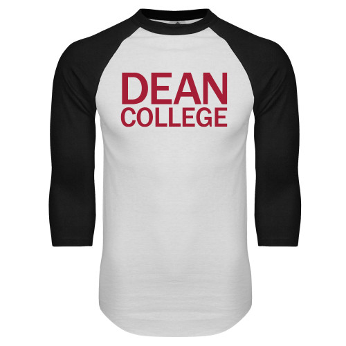  White/Black Raglan Baseball T Shirt - Primary Mark