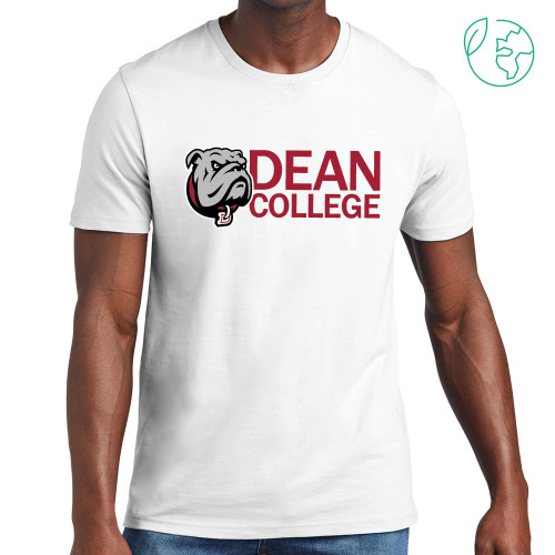  Allmade White Organic Cotton Tee - Dean College w/ Bulldog Head