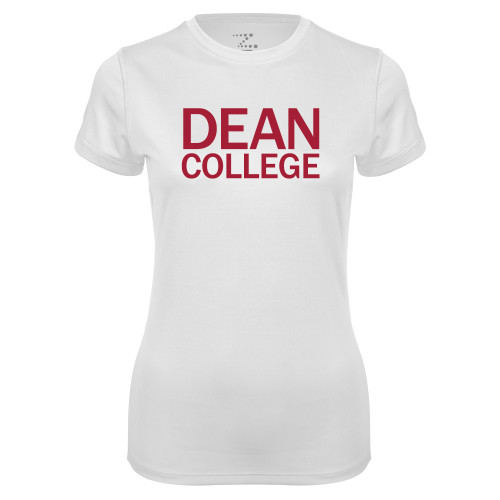  Womens White Performance Tee - Primary Mark