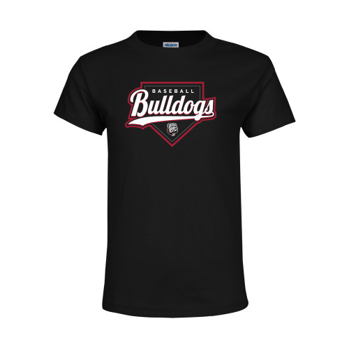  Youth Black T Shirt - Baseball Plate Design