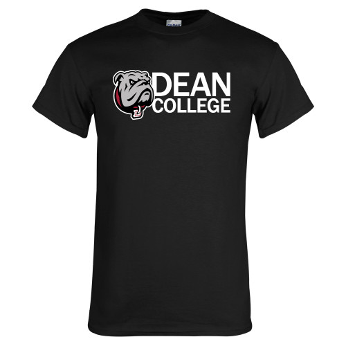  Black T Shirt - Dean College w/ Bulldog Head