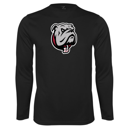  Black Performance Long Sleeve Shirt - Bulldog Head