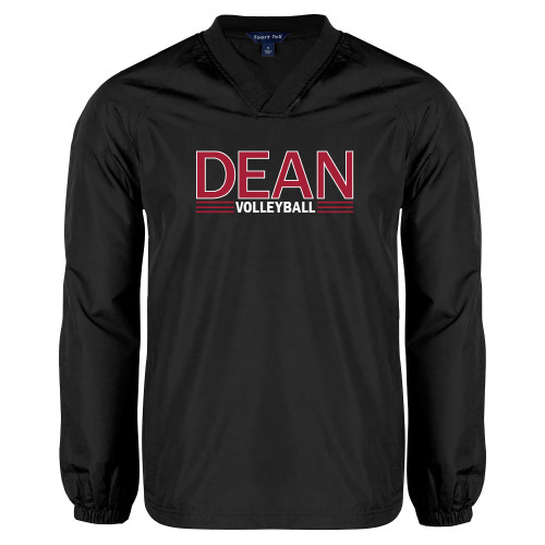  Black V Neck Raglan Windshirt - Volleyball
