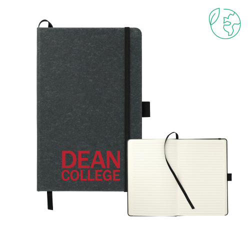  5.5 x 8.5 Black FSC Mix Recycled Leather Bound Journal - Primary Mark