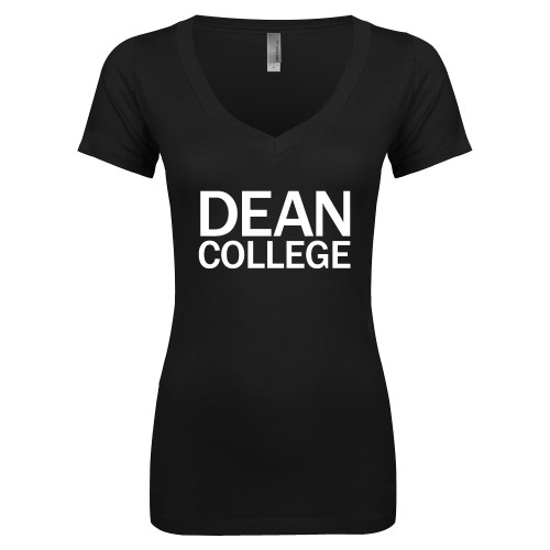  Next Level Womens Black Ideal V Tee - Primary Mark