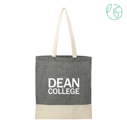  Split Recycled Black Cotton Twill Convention Tote - Primary Mark
