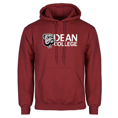  Cardinal Fleece Hoodie - Dean College w/ Bulldog Head