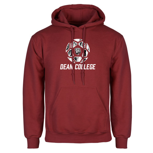  Cardinal Fleece Hoodie - Distressed Soccer Design