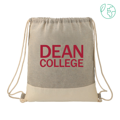  Split Recycled Cotton Grey/Natural Drawstring Bag - Primary Mark