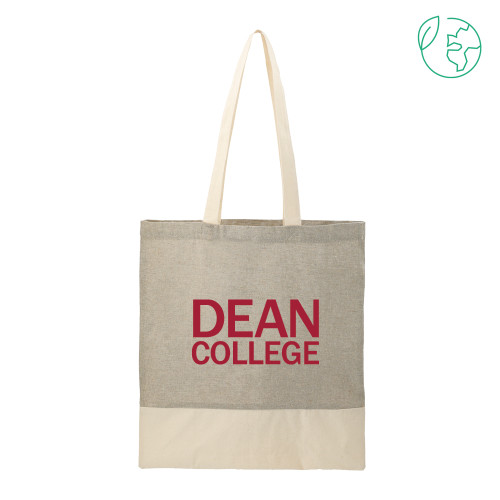 Dean College Split Recycled Grey Cotton Twill Convention Tote
