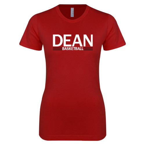  Next Level Womens Cardinal Boyfriend Tee - Basketball
