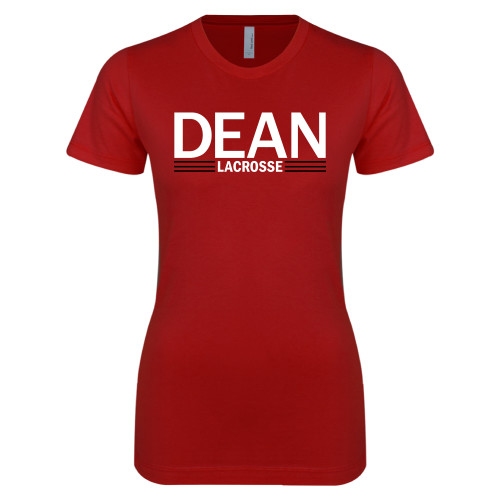  Next Level Womens Cardinal Boyfriend Tee - Lacrosse