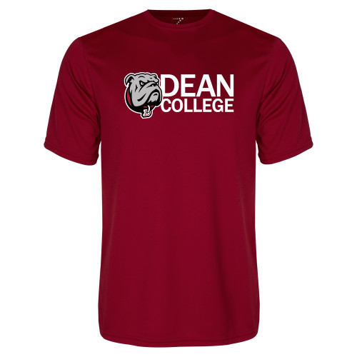  Cardinal Performance Tee - Dean College w/ Bulldog Head