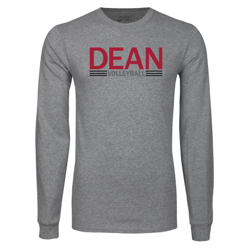  Grey Long Sleeve T Shirt - Volleyball