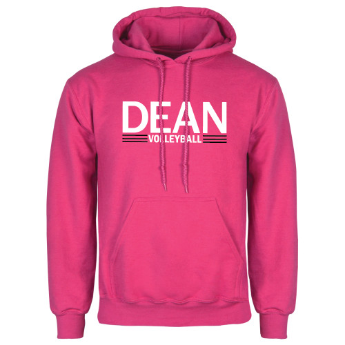  Womens Fuchsia Fleece Hoodie - Volleyball