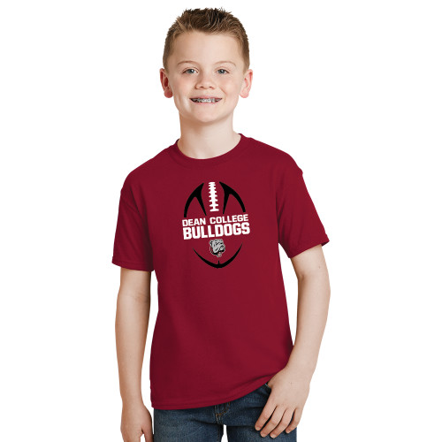 Youth Cardinal T Shirt - Football Ball Design