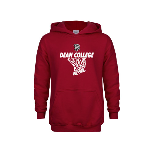  Youth Cardinal Fleece Hoodie - Basketball Net Design