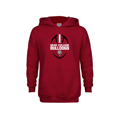  Youth Cardinal Fleece Hoodie - Football Ball Design