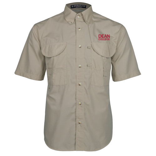  Khaki Fishing Shirt Performance Short Sleeve - Primary Mark