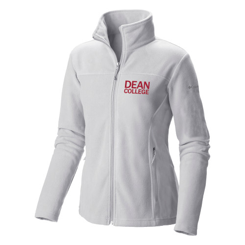  Columbia Womens Full Zip White Fleece Jacket - Primary Mark