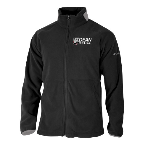  Columbia Black Everest Ridge Fleece Full Zip Jacket - Dean College w/ Bulldog Head