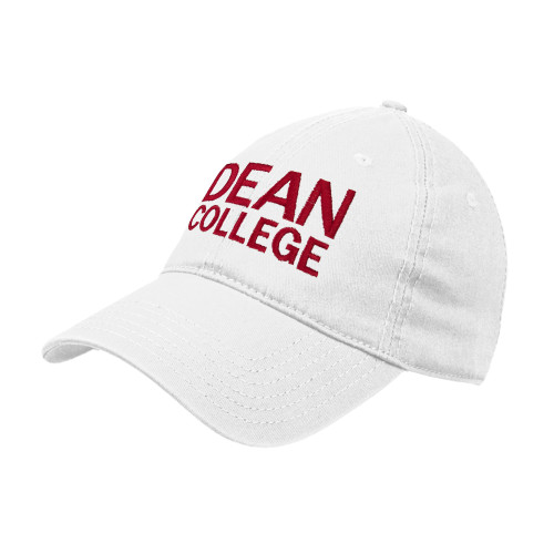  White Unstructured Adjustable Low Profile Hat - Primary Mark
