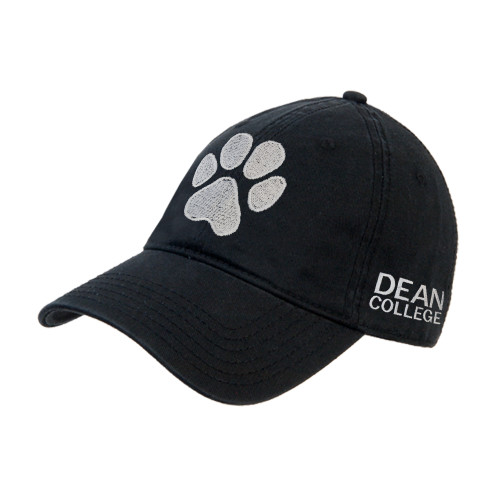  Black Unstructured Adjustable Low Profile Hat - Paw