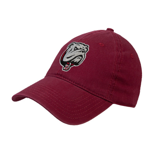  Cardinal Unstructured Adjustable Low Profile Hat - Bulldog Head