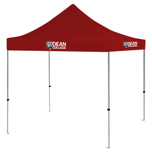  9 ft x 9 ft Cardinal Tent - Dean College w/ Bulldog Head