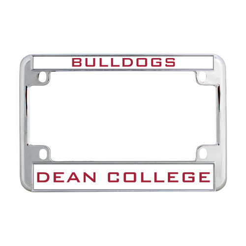  Metal Motorcycle License Plate Frame in Chrome - Bulldogs