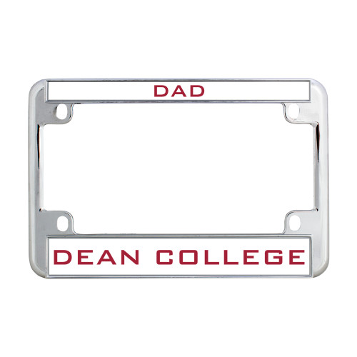 Metal Motorcycle License Plate Frame in Chrome - Dad