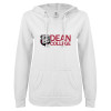 Thumbnail image for  ENZA Womens White V Notch Raw Edge Fleece Hoodie