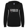 Thumbnail image for  ENZA Womens Black V Notch Raw Edge Fleece Hoodie