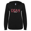 Thumbnail image for  ENZA Womens Black V Notch Raw Edge Fleece Hoodie