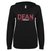 Thumbnail image for  ENZA Womens Black V Notch Raw Edge Fleece Hoodie