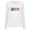 Thumbnail image for  Womens White Long Sleeve V Neck Tee