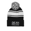 Thumbnail image for  Black/White Two Tone Knit Pom Beanie w/Cuff