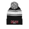Thumbnail image for  Black/White Two Tone Knit Pom Beanie w/Cuff