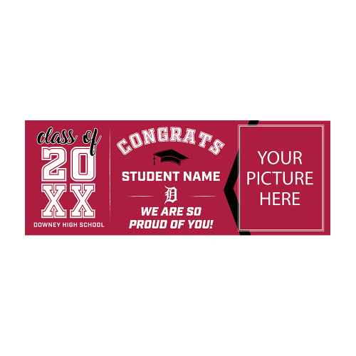  Personalized 3 x 8 Graduation Banner - Congrats Personalized Banner