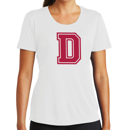  Womens White Performance Tee - D