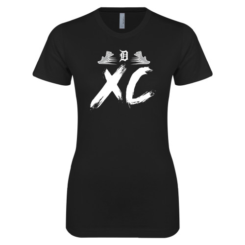  Next Level Womens Black Boyfriend Tee - Cross Country