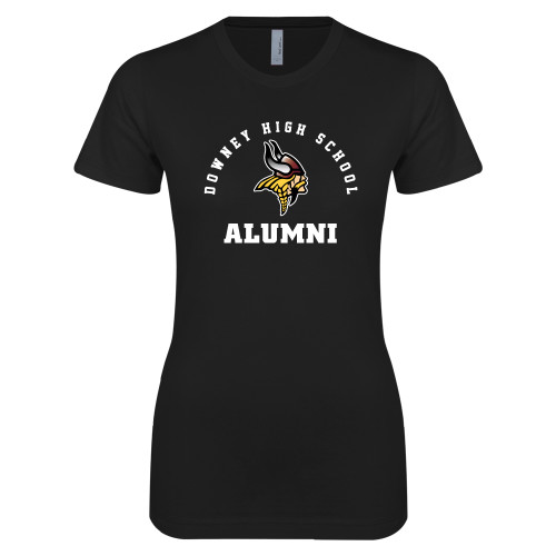  Next Level Womens Black Boyfriend Tee - Alumni