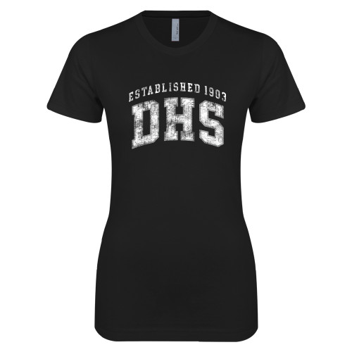  Next Level Womens Black Boyfriend Tee - Est. DHS