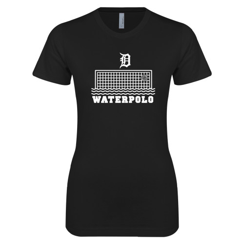  Next Level Womens Black Boyfriend Tee - Waterpolo