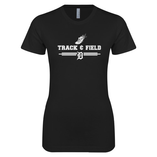  Next Level Womens Black Boyfriend Tee - Track & Field