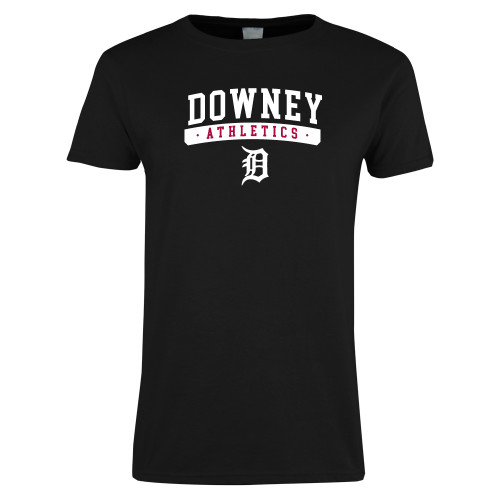  Womens Black Short Sleeve Tee - Athletics